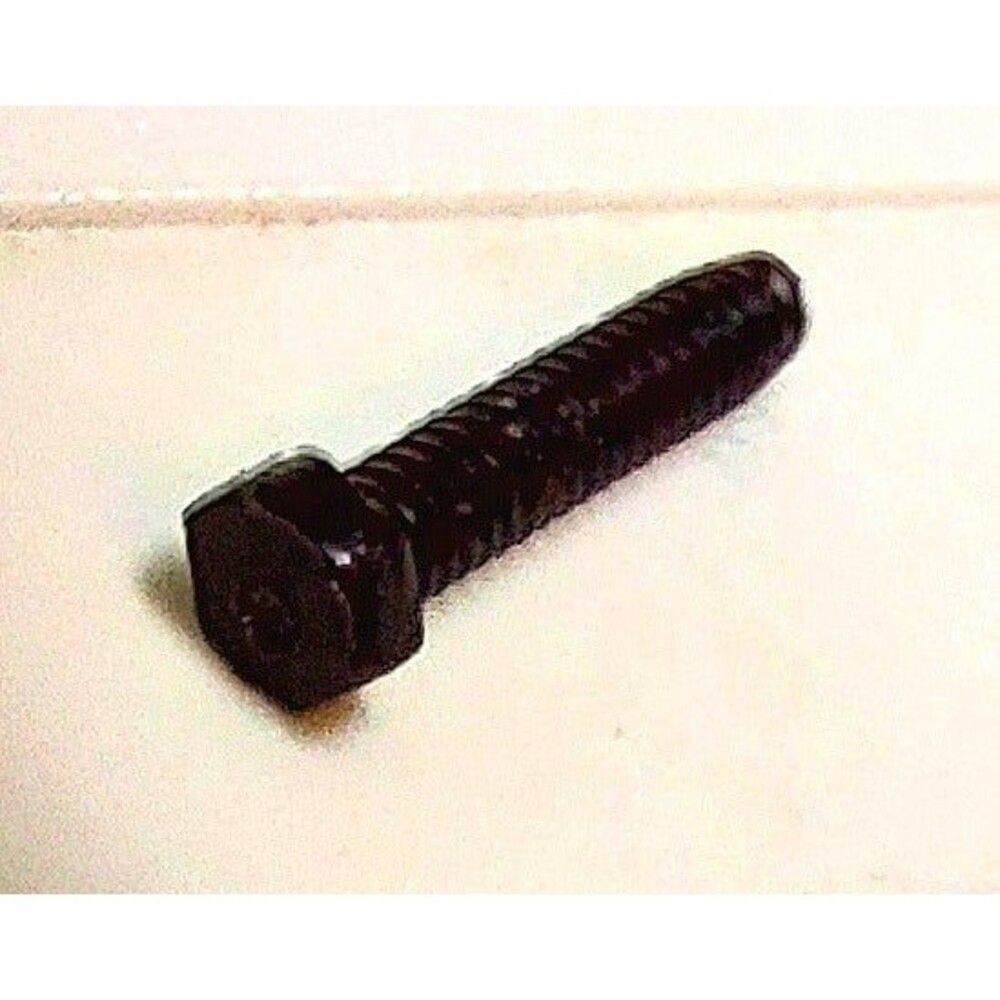 Nylon #2-56 Machine Screws, Black, Hex Head, 25/64" Length, pack of 100